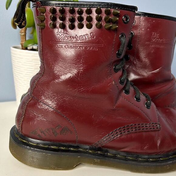 Dr. Martens Burgundy Leather Custom Luana Combat Boots Woman’s 10 11821 - Picture 1 of 16